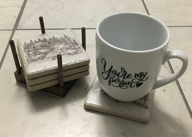 Coaster Holder Flower Coaster Set