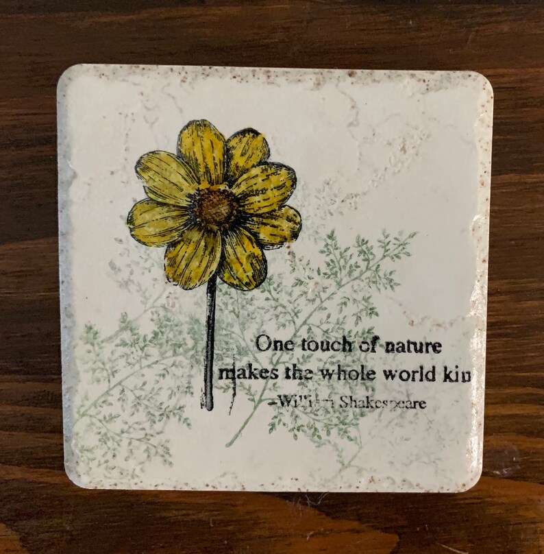 Coaster Holder Flower Coaster Set