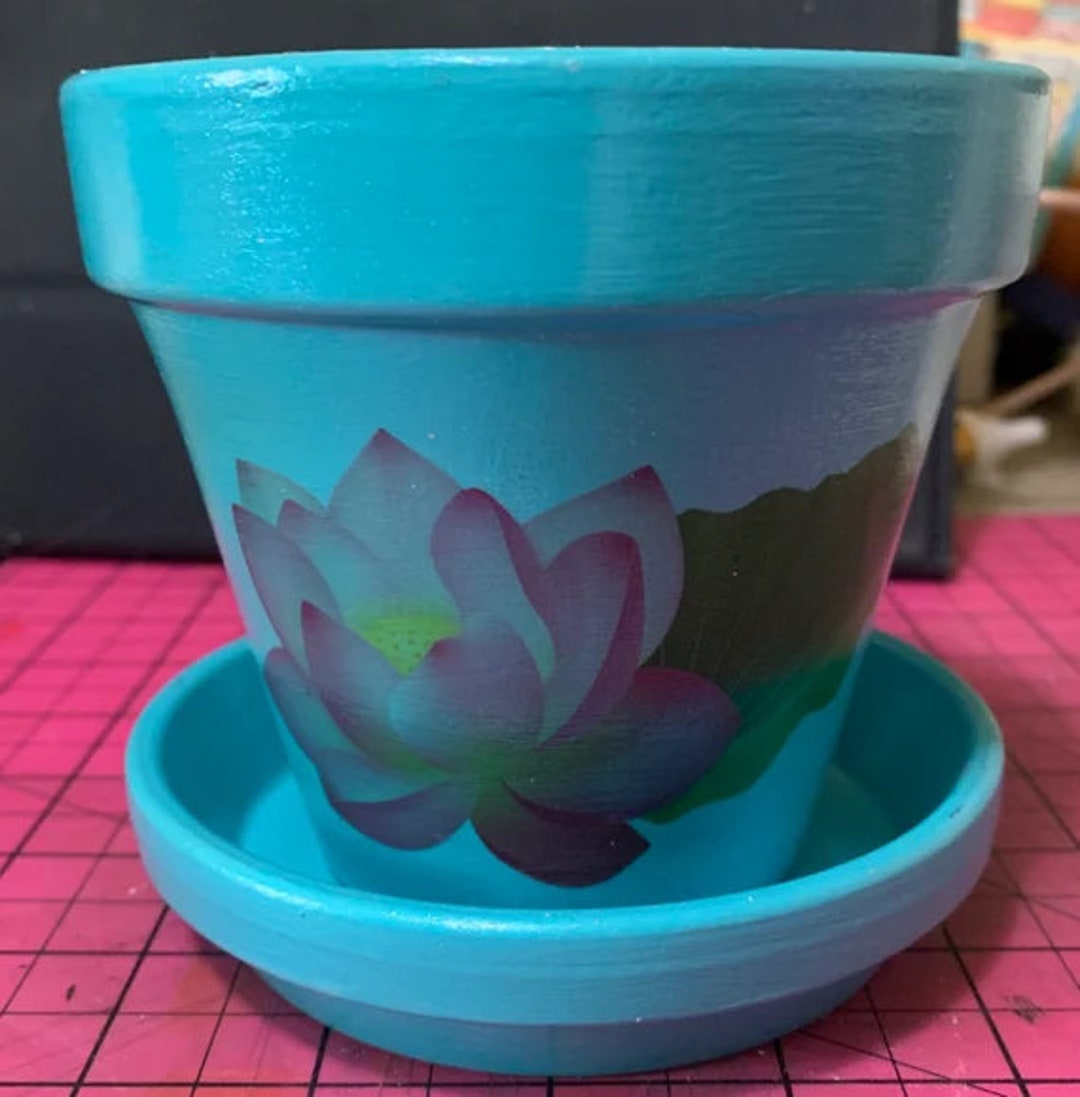 Lotus Flower Pot Lotus Flower Flower Pot Pencil Holder Etsy