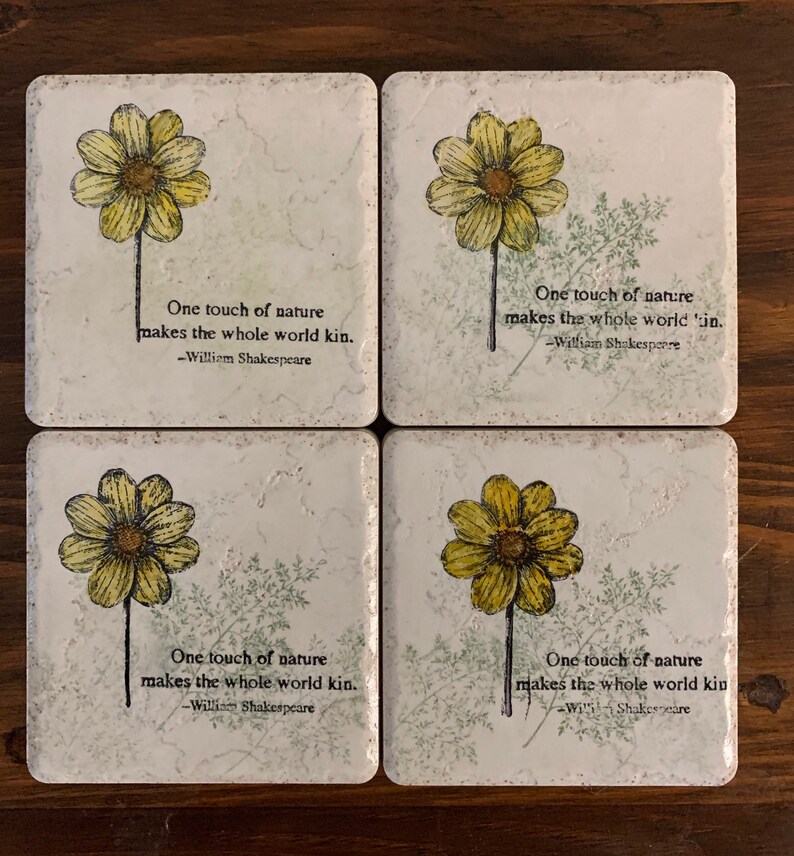 Coaster Holder Flower Coaster Set