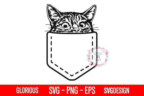 Download Cat Shirt Svg Funny Cat Svg Cat Hiding In Pocket Cat Lover Etsy PSD Mockup Templates