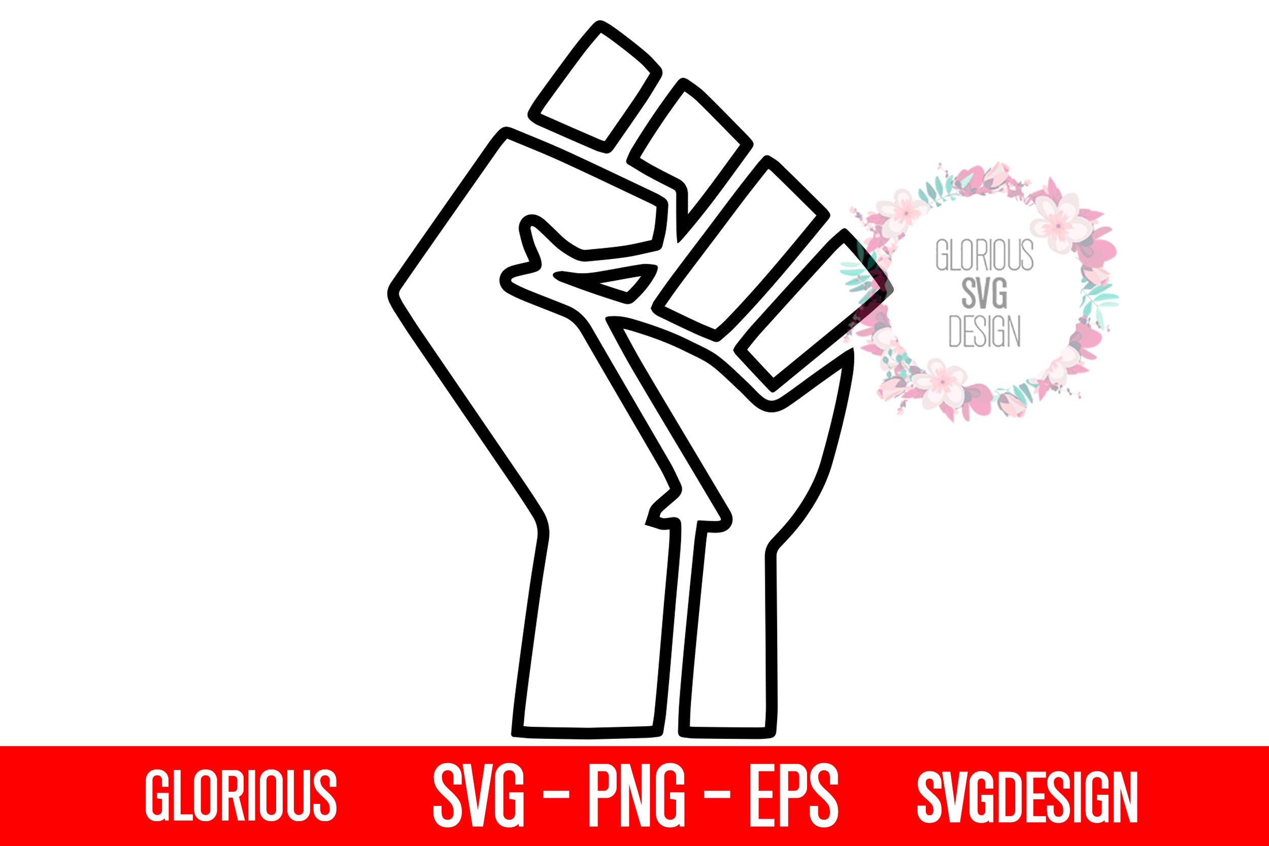 Outline Raised Fist SVG BLM Svg Black Lives Matter Black Power Etsy
