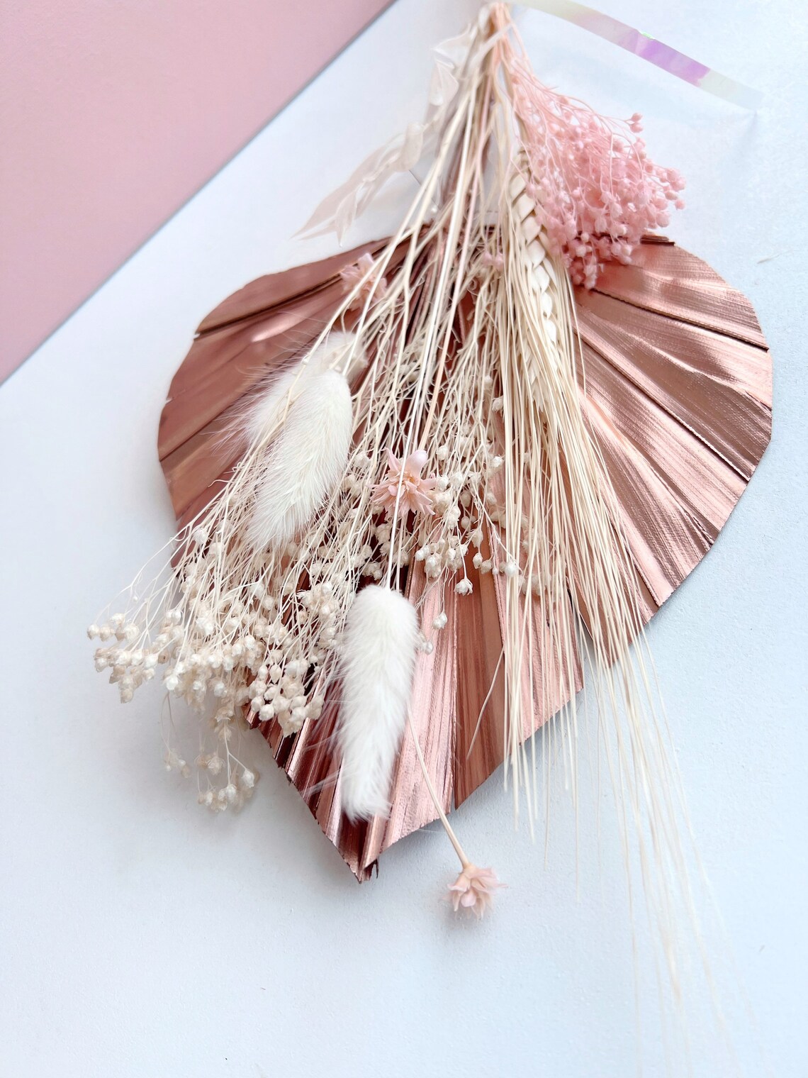 Rose Gold Dried Flowers Bouquet Cake Topper Flowers for Cake Etsy UK