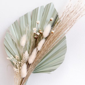 Sage Spear and dried flower cake topper, sage palm spear bunch, flowers for cake decoration