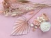 Blush Pink and Light Pink Palm Spear and Dried Flower Bouquet for Cake Decoration 