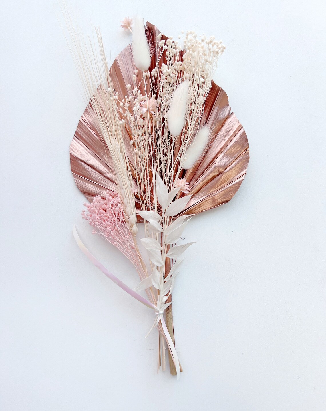 Rose Gold Dried Flowers Bouquet Cake Topper Flowers for Cake Etsy UK