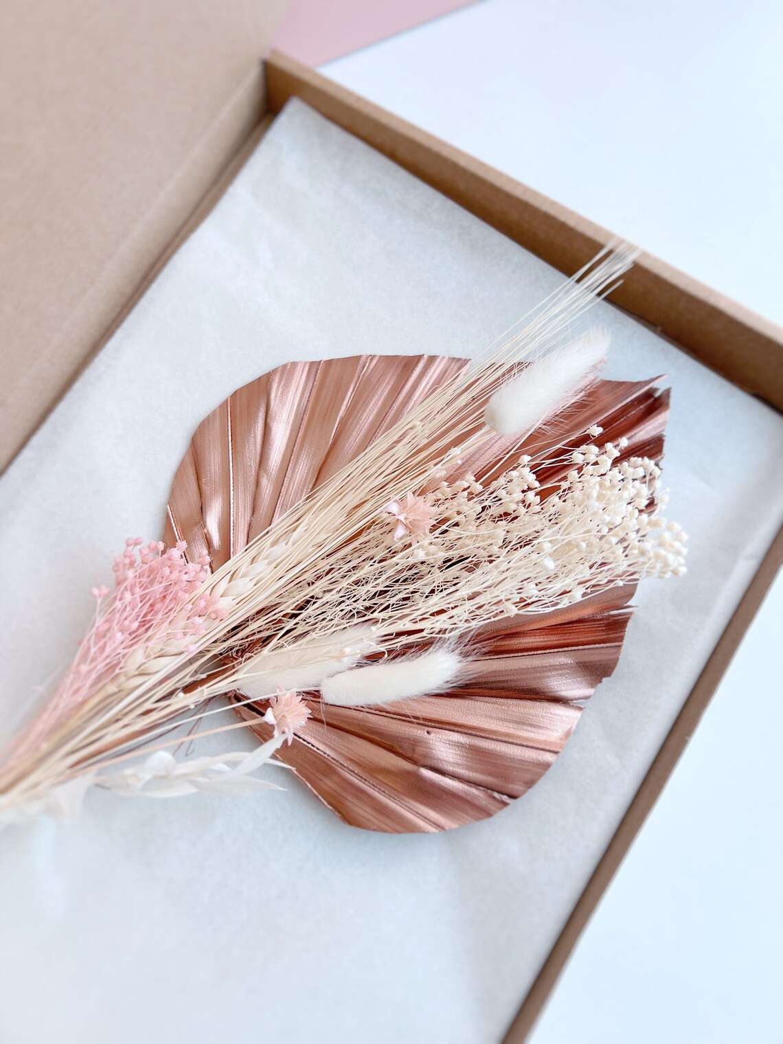 Rose Gold Dried Flowers Bouquet Cake Topper Flowers for Cake Etsy UK
