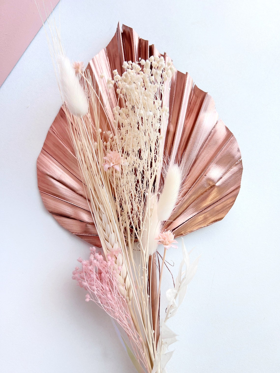 Rose Gold Dried Flowers Bouquet Cake Topper Flowers for Cake Etsy UK