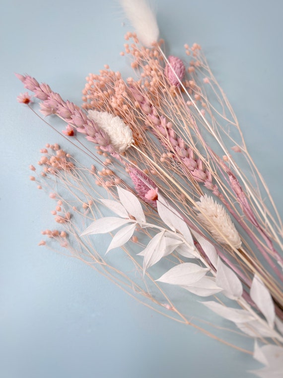 Small Pink Dried Flowers Bunch Etsy