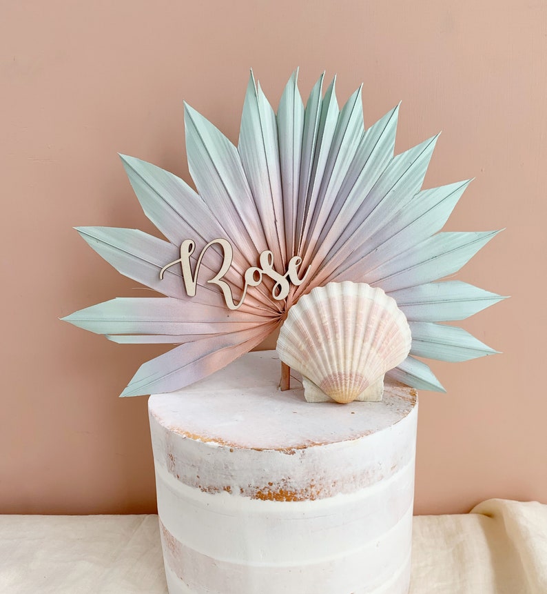 Sun Palm Leaf Cake topper THE MIAMI Etsy