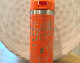 Block Game Gamer Tumbler | Personalized Kids Gaming Cup | Pixel Avatar Water Bottle | Engraved Kids Rambler | Gamer Kids Tumbler | Gaming