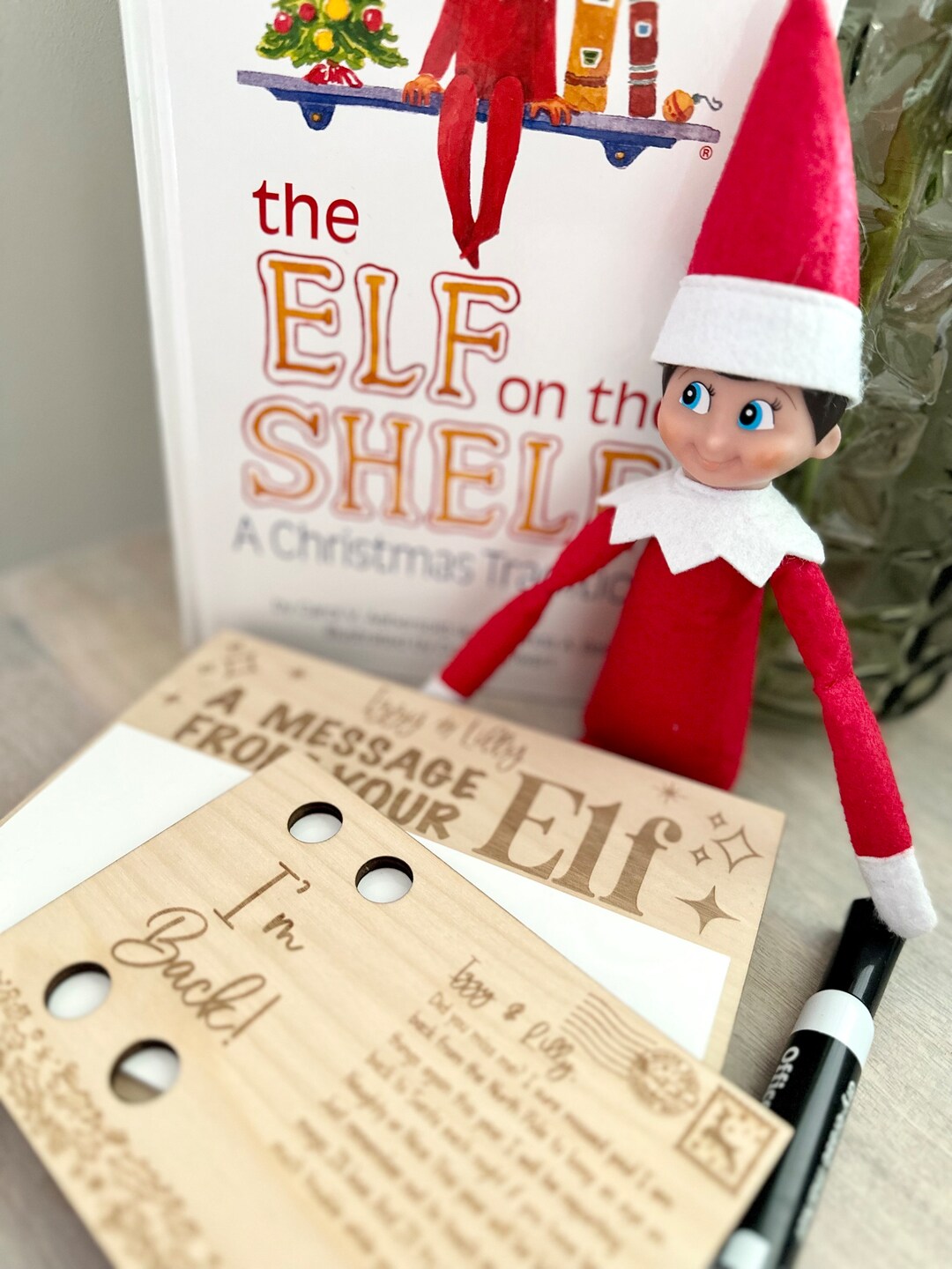 Elf Message Board I Im Back Elf Post Card I Elf Message Sign I
