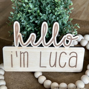Hello My Name Is | Baby Name Sign For Hospital | Mini Baby Sign | Baby Announcement | Birth announcement | Nursery Decor