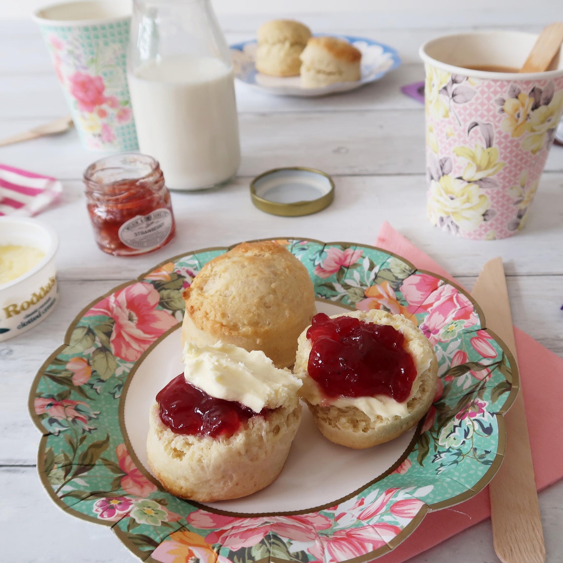 Fresh Cream Tea Delivery Traditional cream tea with vintage Etsy