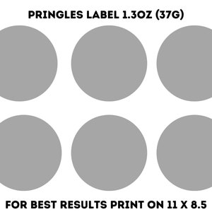 Canva Editable Pringles Label Template - Etsy