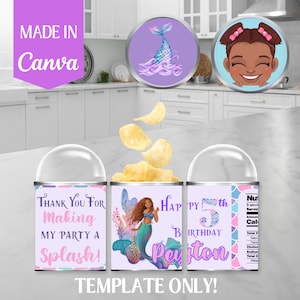 Canva Editable Pringles Label Template