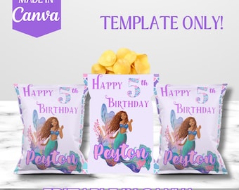 Canva Editable Chip Bag  Label Template