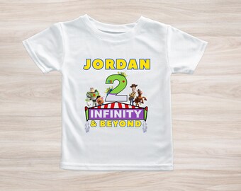 EDITIERBARE Toy Story Digitale Datei Geburtstag Shirt - Geburtstag Shirt Digitale Bilder - Geburtstagskind - 2 Infinity und darüber hinaus