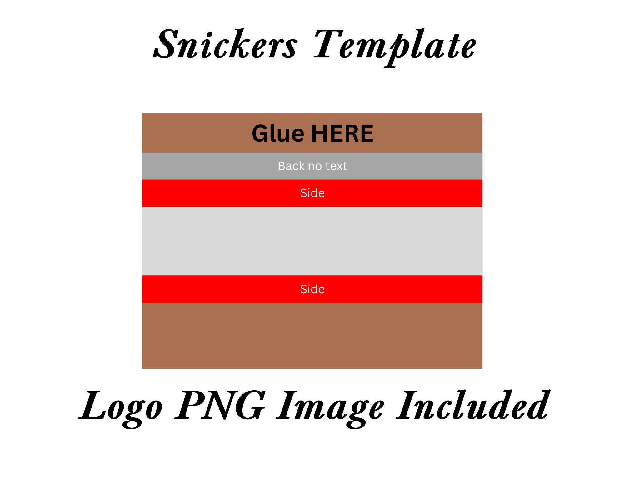 Canva Snickers  Label Template