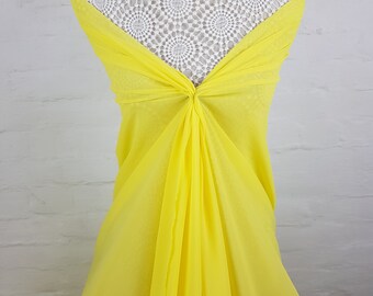 Yellow crepe Georgette fabric, yellow material, dress fabric, 58" wide,  Decoration Craft bridesmaid