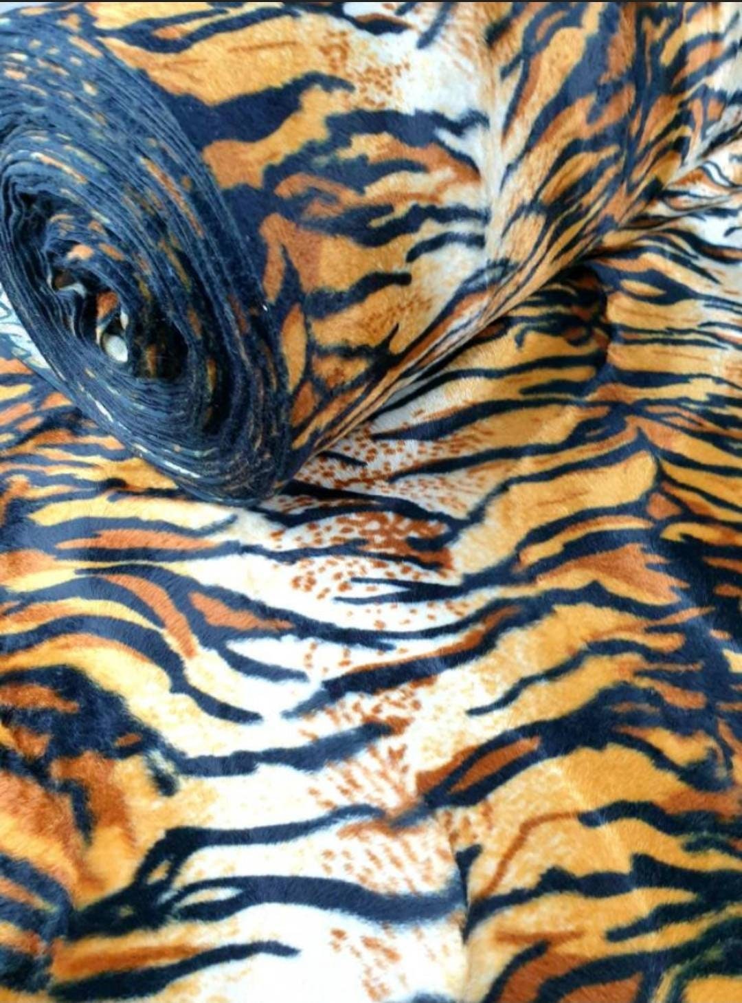 Animal print fabric tiger print velboa fabric velboa fabric | Etsy