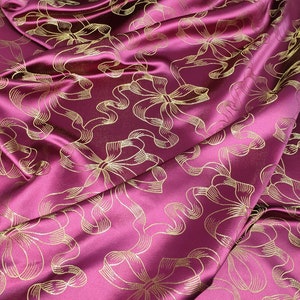 Chinese brocade fabric, 48 inch wide, purple brocade, by the meter, traditional Chinese fabric