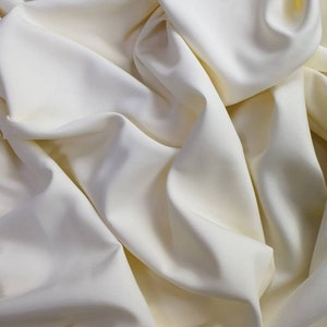 Ivory Crepe Fabric, Kleiderfutterstoff, Polyester Crepe Stoff