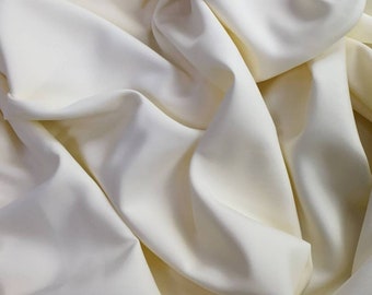 Ivory Cream Crepe Fabric, dress lining fabric, polyester crepe fabric