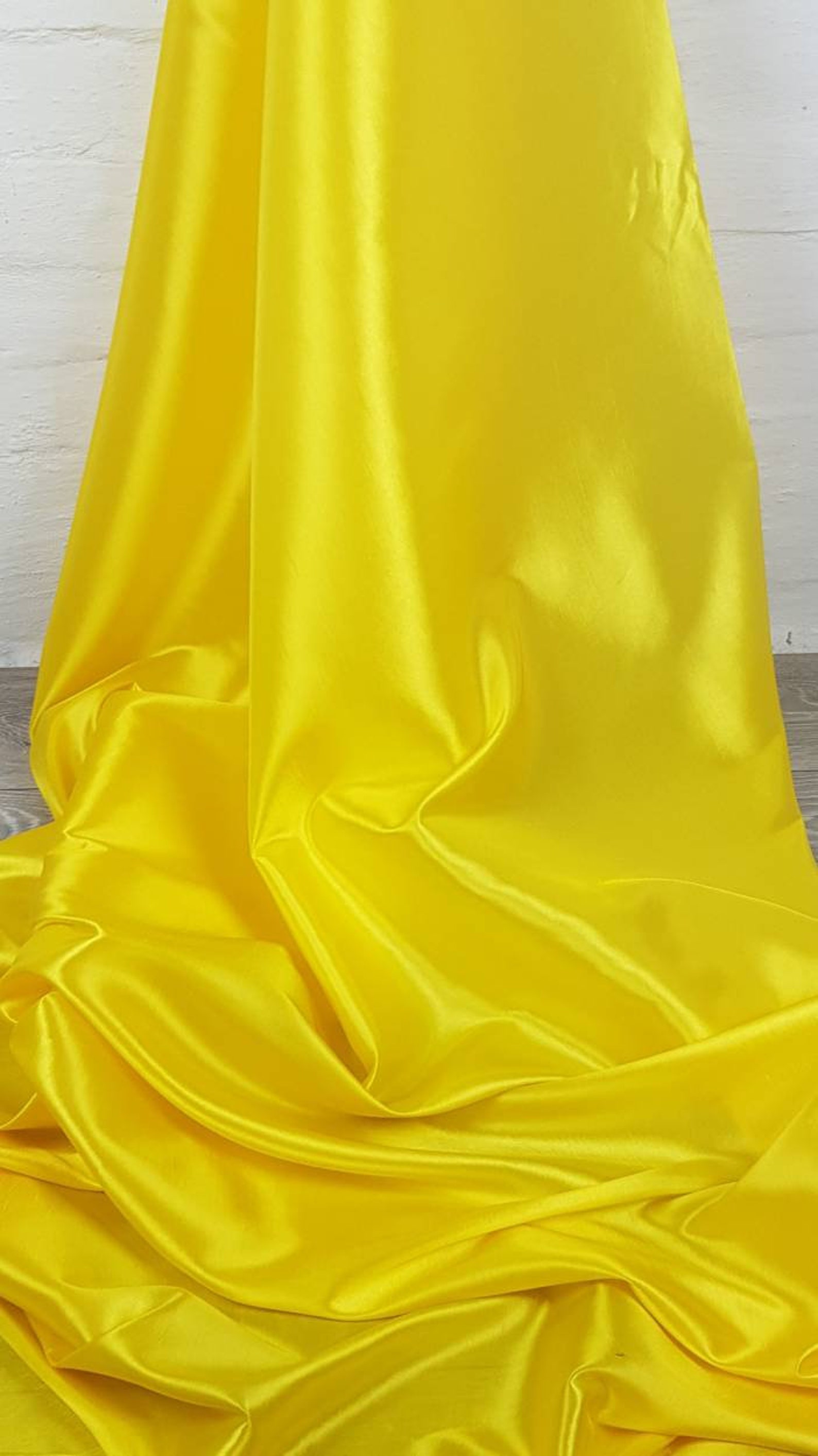 Pastel Yellow Taffeta Silk Fabric main image 0