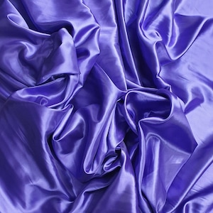 Purple satin fabric, silky satin fabric, dress fabric, craft drapery fabric, lining fabric, 60 inch wide, by the metre