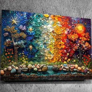 Twilight Fusion - Luxury Sapphire Abstract Crystal Acrylic Wall Art, Extra Large Crystal AcrylGlass Decor