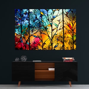 Trending: 'Arborelle' Artisanal Tree Silhouette Wall Art on 10mm Acrylic Glass, Shatter & Scratch Resistant, Lifelong Vibrancy, Premium Bild 3