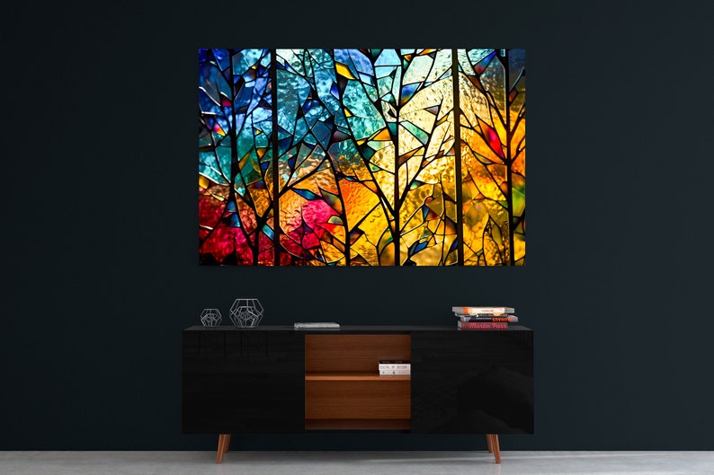 Trending: 'Arborelle' Artisanal Tree Silhouette Wall Art on 10mm Acrylic Glass, Shatter & Scratch Resistant, Lifelong Vibrancy, Premium Bild 3