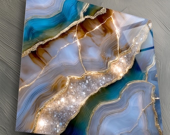 Kintsugi - Zen Inspired 3 Piece Stone Mosaic Wall Sculpture