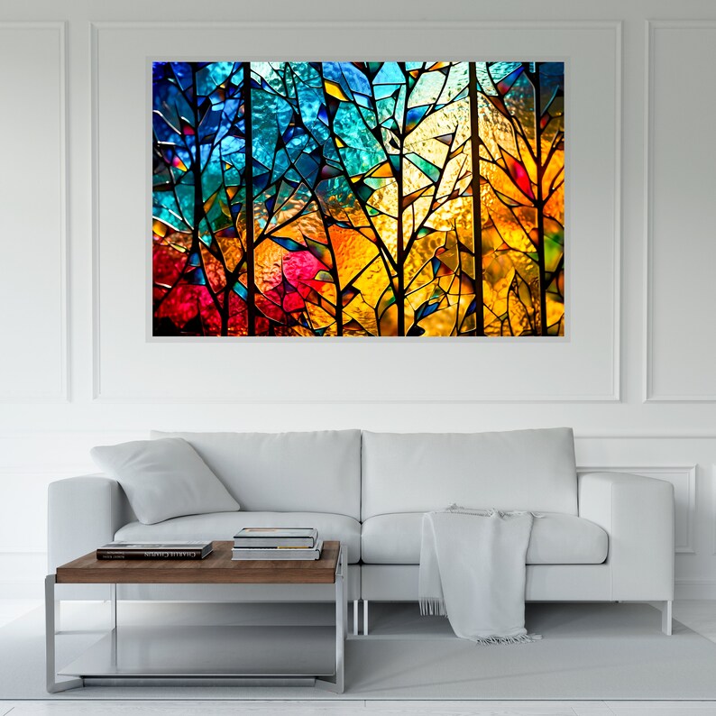 Trending: 'Arborelle' Artisanal Tree Silhouette Wall Art on 10mm Acrylic Glass, Shatter & Scratch Resistant, Lifelong Vibrancy, Premium image 9