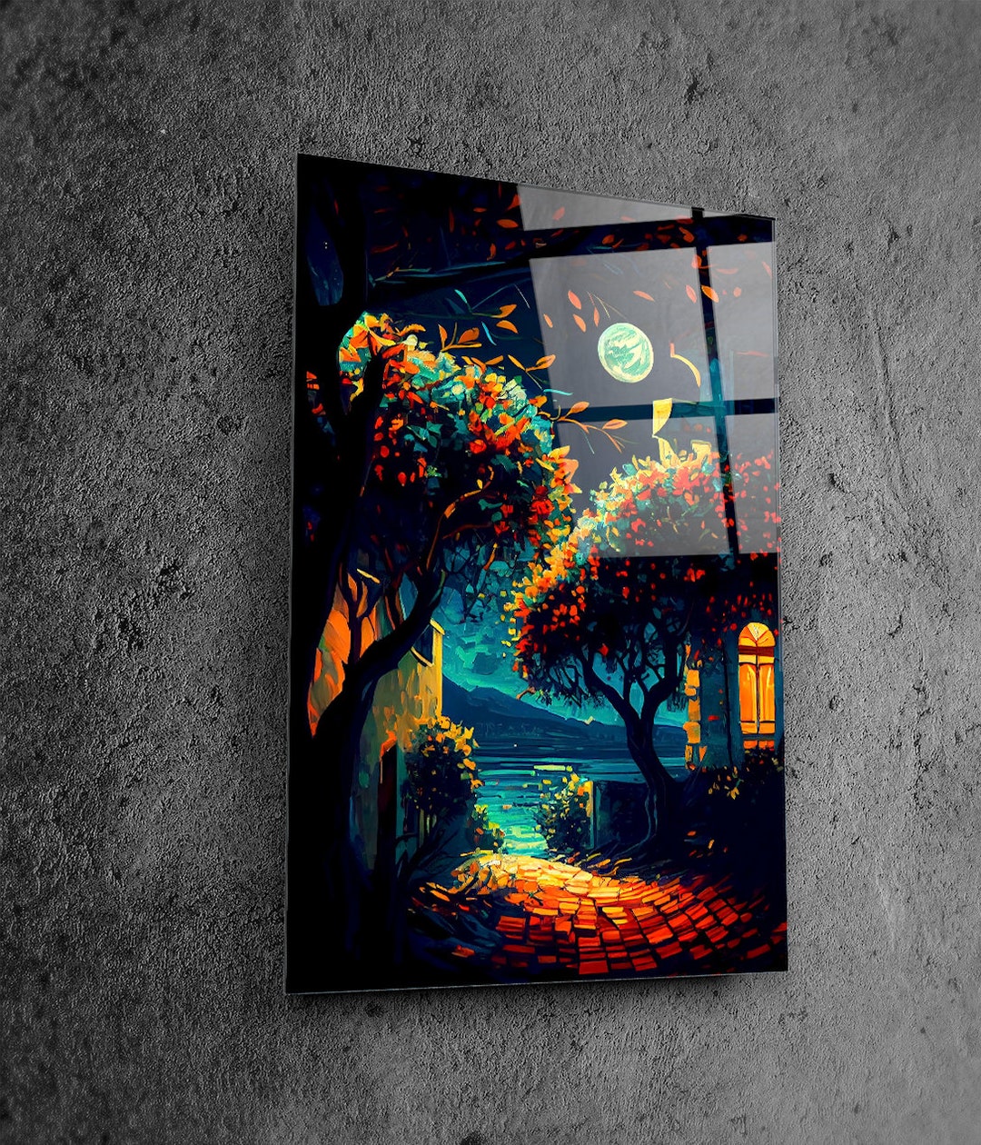 SORRENTO AT NIGHT High Gloss Wall Art Modern Hanging Acrylic Etsy