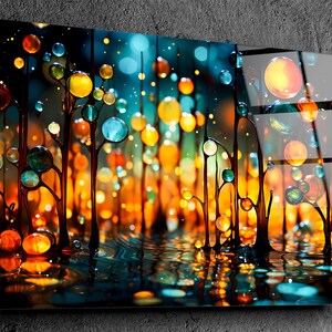 High-gloss superior quality glass acrylic wall art "Colorplay Symphony", No-Frame Art, Ready-to-hang, Fade & Shatter resistant