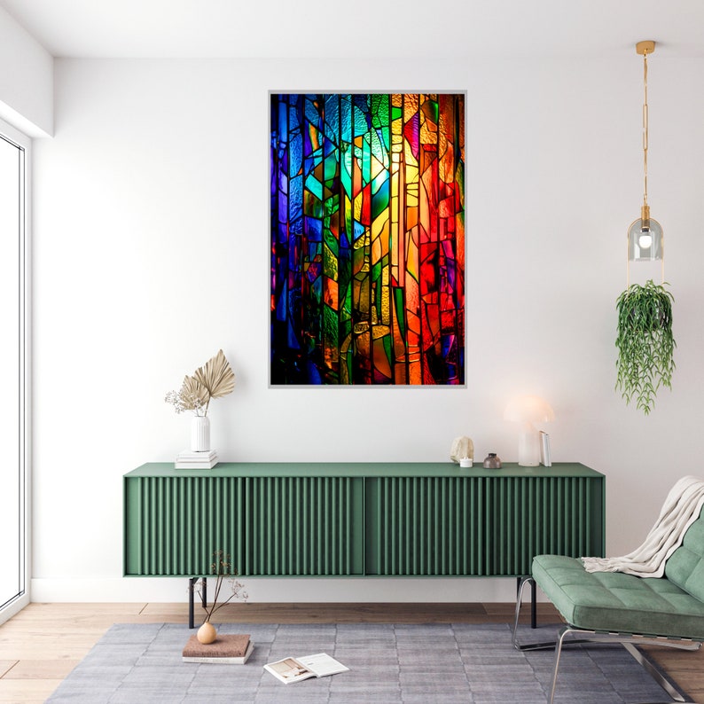 High Gloss Wall Art 'stained Glass With Morning Sunlight Etsy