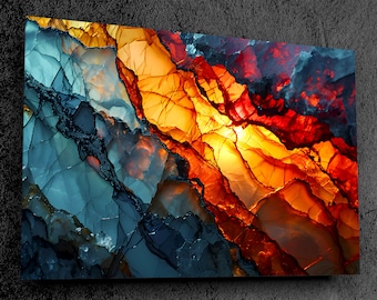 Magnetic Solar Flair - Unique Wall Art: Impressing Volcano Design