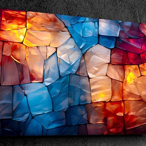 Collector's Item: Marbled Acrylic Glass Wall Art with 3D + backlit effect, Shatter & Scratch resistant, Lifelong brilliant colours