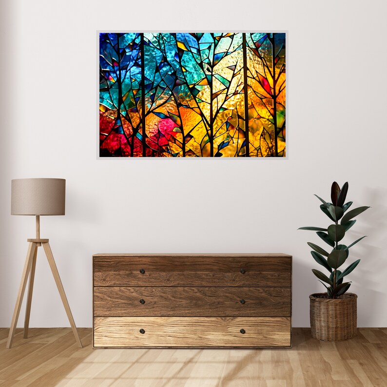 Trending: 'Arborelle' Artisanal Tree Silhouette Wall Art on 10mm Acrylic Glass, Shatter & Scratch Resistant, Lifelong Vibrancy, Premium Bild 10