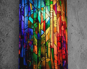 Ethereal Light Mosaic AcrylGlass Wall Art: Contemporary Abstract Decor