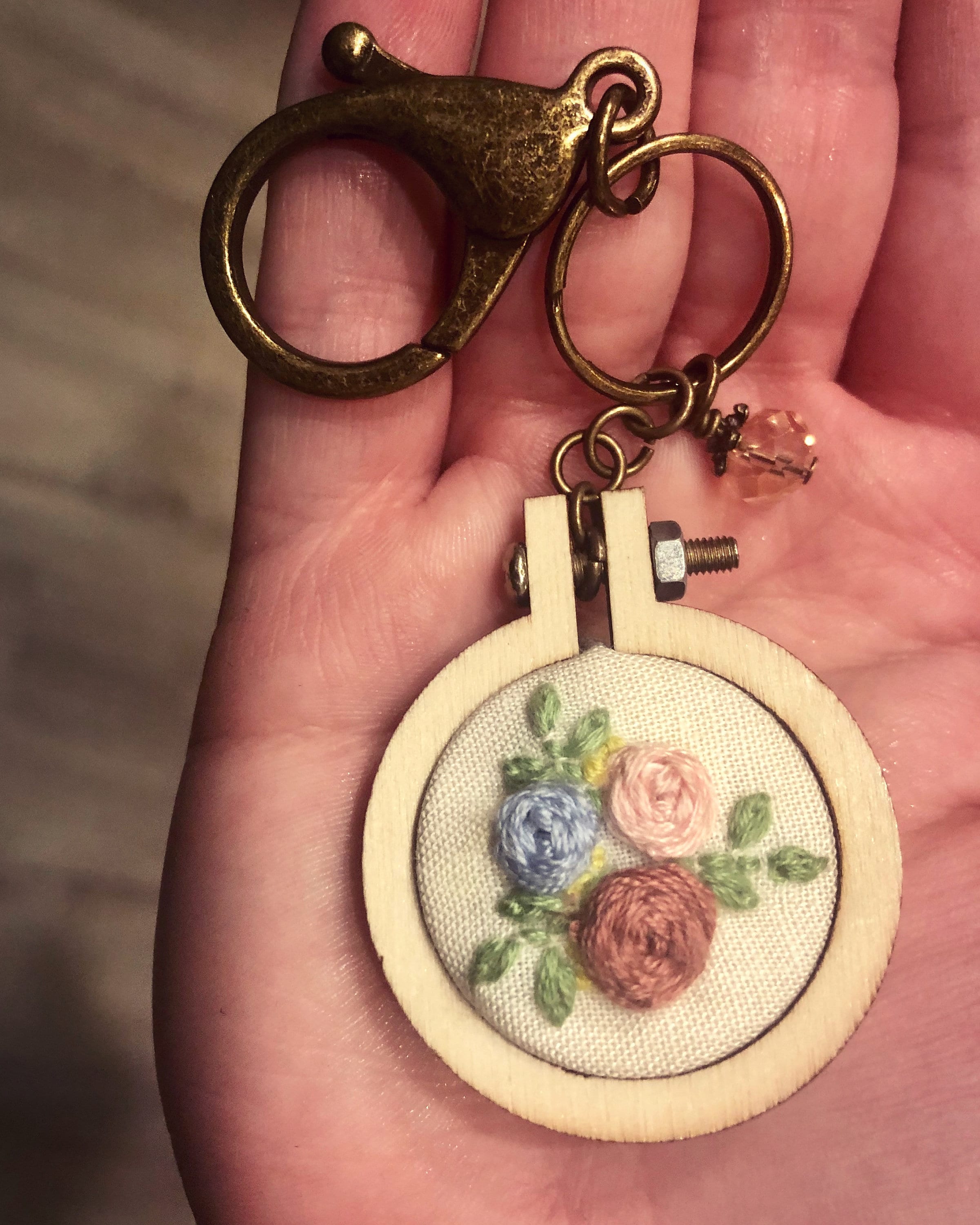 Embroidery Hoop Keychain Etsy