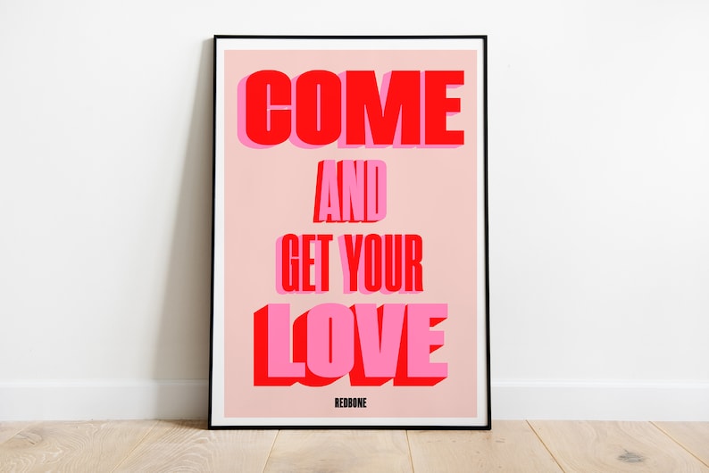 Come and Get Your Love Redbone Print Music Print Lyrics Etsy Come and Get Your Love Redbone Print Music Print Lyrics Etsy