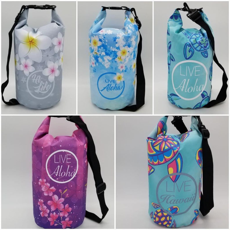 10 liter dry bags Hawaii inspired designs Etsy