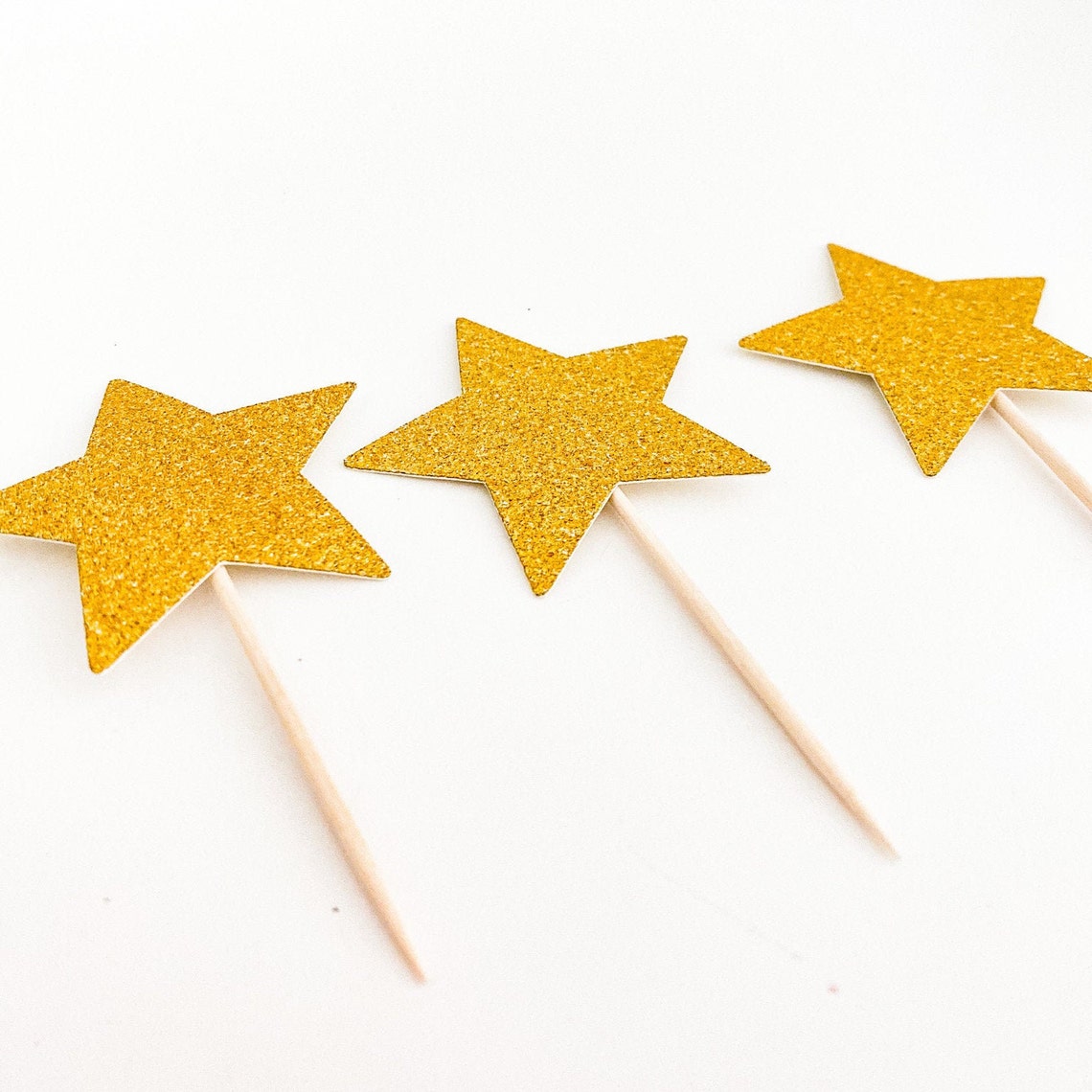 Star Cupcake Topper Cupcake Toppers Star Decor Party Etsy