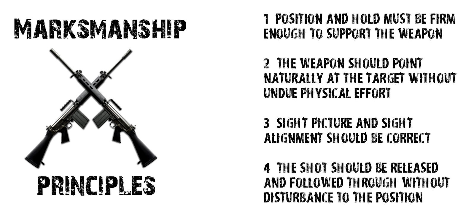 The Marksmanship Principles of Shooting With Crossed Rifles SLR 11 Oz