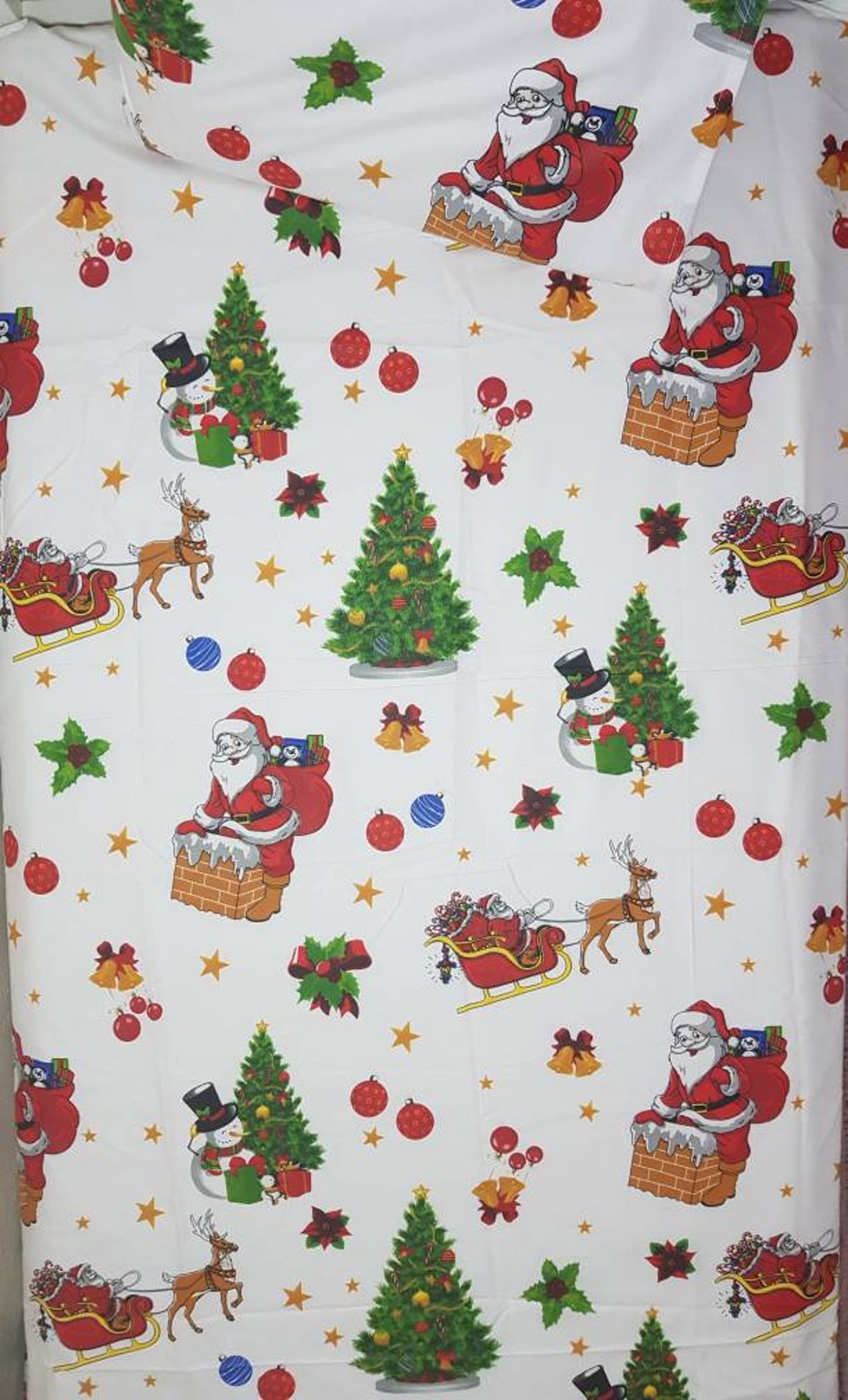 Baby Crib Christmas Toddler Sheets Set 100% Cotton Poplin Fabric
