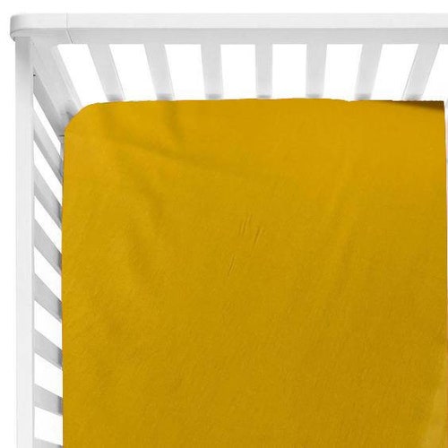 Mustard Color Crib Fitted Sheettoddler Fitted Sheet Set 100 Etsy