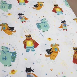Bear Hippo Fox Bunny Duvet Cover, Animals Nursery Bedding, Toddler, Twin Set